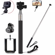 Extendable Handheld Selfie Stick Monopod + Mount Adapter For Gopro Hero 10 9 8 7 5 4 3 SJCAM XiaoYi EKEN H9R Sport Action Camera