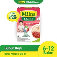 MILNA BUBUR BERAS MERAH 6+ 120GR Sereal & Bubur Bayi