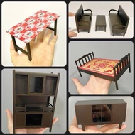 Old model of tables, chairs, cabinets, beds, tv shelves 1/12