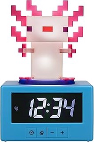 Paladone Minecraft Axolotl Digital Alarm Clock with Night Light Function, Officially Licensed Gaming