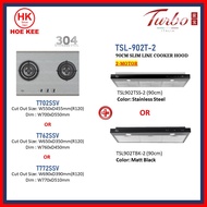(BUNDLE) TURBO INCANTO 2 BURNER SS GAS HOB + TURBO INCANTO TSL-902T-2 BK/SS 90CM HOOD