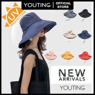 [YOUTING] Women Beach Sun Hat UV UPF50 Travel Foldable Brim Summer UV Hat