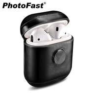 Photofast AirPods 指尖陀螺 旋轉皮革保護套-紳士黑