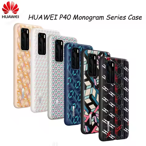 Official Original Huawei P40 Pro Monogram Case P40 Luxury PU Monogram Phone Case for HUAWEI P40 Pro 