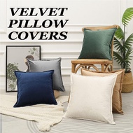 Velvet Pillow Cover, Lumbar Throw Pillow Case 18x18 Inches