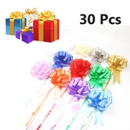 GJURD 30Pcs New Year Christmas Party Birthday Flower Wrapper Pull Bow Ribbon Wedding Decoration Gift Packing