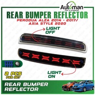Rear Bumper Lamp Perodua Axia Style Alza 2014 - 2017 Reflector Brake Light LED DRL Signal Accessorie