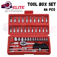 40 & 46 pcs/Set Motorcycle Tool Box Car Repair Set Hand Tools Repair Toolkit Tool Box Set || ELITE