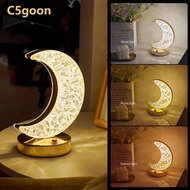 C5GOON 3D Crystal Touch Control LED Night Light USB Rechargeable Color Changing Moon Star Shapes For