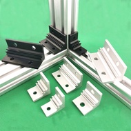 1PC 2020 Aluminum Profile Right Angle Corner Bracket 3030 4040 2040 3060 4080 Silver or Black  Conne