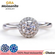 0.5CT Round Solitaire Ring Shiny Moissanite Women Jewelry