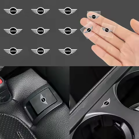 1/2/5/10pc Car Styling Interior Nickle Decal Emblem Stickers Auto Decoration For BMW Mini Cooper R50