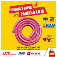 SELANG KOMPOR GAS LPG 3 LAPIS "INCHRISTO" ORIGINAL SNI WARNA PINK