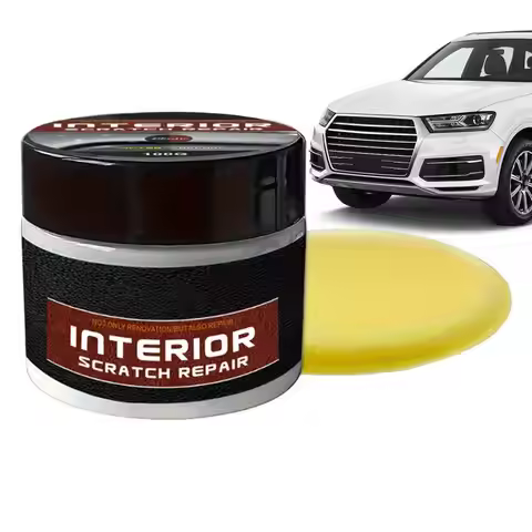 Car Interior Scratch Remover Wax -Clean & Polish For Leather/Plastic Dashboard Seats, Stain Removal 