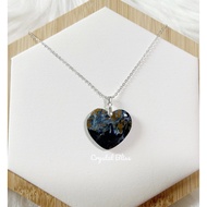 [CRYSTAL BLISS] Pietersite Heart 925 Silver Necklace (Relax, Courage)