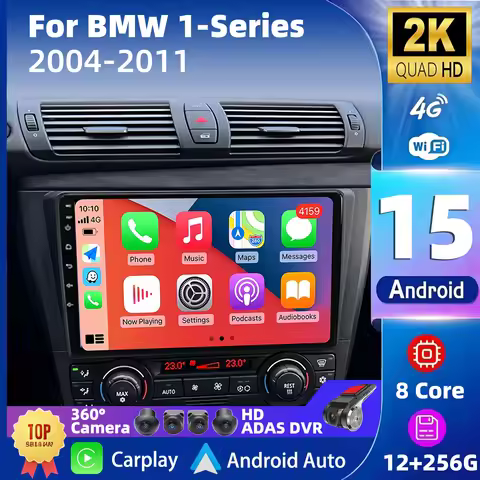 Android 15 For BMW 1-Series E88 E82 E81 E87 2004 - 2011 2K QLED Android Car Radio Multimedia Video P