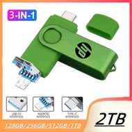 USB3.0 2TB 3 IN 1 type-c Micro OTG flash disk 1TB 512G 256GB 128G pendrive 64GB 32GB Flash Drive for phone PC