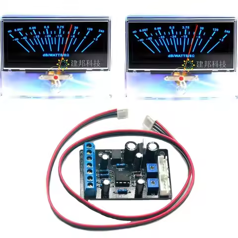 2pc P-97 VU Meter Audio Volume Unit indicator Peak DB Table Panel Level Meter w/ BackLight & 1pc TA7