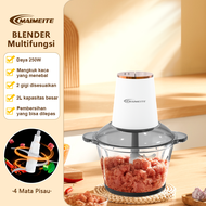 MAIMEITE  Blender Food Chopper Multifungsi 2L Chopper Kaca Penggiling Daging Multifungsi Penggiling 