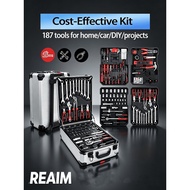 REAIM 187 Pcs Tool Box Set Spanar Box Tool Set Heavy Duty Tool Drawer Set  Total Tool Set 工具套装