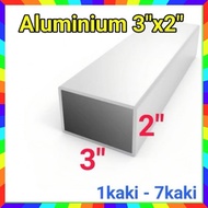 Aluminium Hollow 3"x2" 1kaki - 7kaki (1.2mm) (AP1)