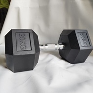 POTENCE Hexagonal Dumbell 20kg Dumbbell Hexagonal Barbell 20 Kg Kilogram Hexagon Iron Dumbell