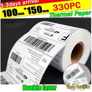 330pcs A6 Thermal Paper 100*150mm LZ Shopee Standard Thermal Barcode Sticker 10X15cm Bar Thermal Label Paper 热敏纸电子