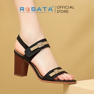 giày SANDAL thời trang ROSATA giày nữ 7cm ROSATA mã RO528 với 2 màu XANH / ĐEN