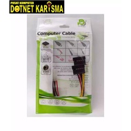 Probex 4 Pin IDE Molex to 2 SATA Power Cable Splitter Adapter for Power Supply to Harddisk / CD ROM