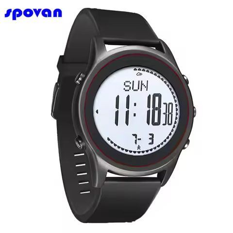 SPOVAN Luxury Sport Watch Waterproof LED Compass Altimeter Stopwatch Digital Wristwatch Ultrathin Cl
