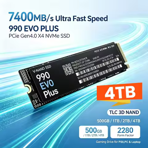 Internal 7400MB/s M.2 NVMe SSD 990 EVO Plus PCIe Gen4.0 X4 TLC 3D NAND 500GB 1TB 2TB 4TB 2280 Gaming