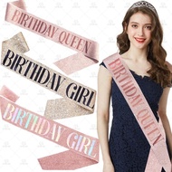 [READY STOCK] BIRTHDAY GIRL/QUEEN GLITTER SASH WITH GLOSSY WORD (156955)