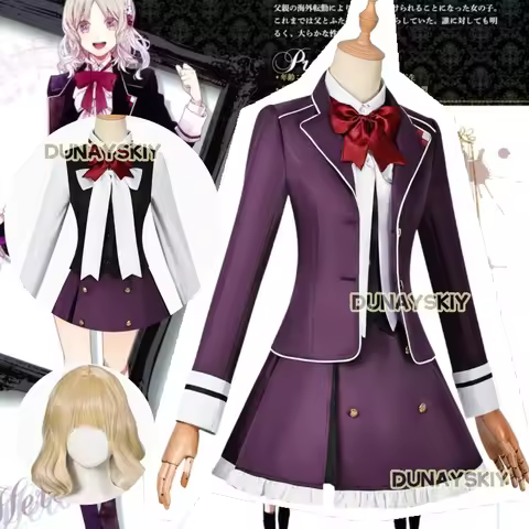 Game DIABOLIK LOVERS Komori Yui Cosplay Costume Adult Women Coat Shirt Skirt Suit JK School Uniform 