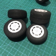 Miniature Truck and Bus Wheels Diameter 3.8cm 1 Set of 4 Wheels By HL Store