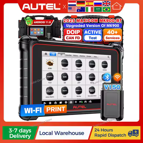 Autel MaxiCOM MK900BT MK900 BT Wireless Diagnostic Scan Tool Bidirectional OBD2 Scanner DoIP/CAN FD 