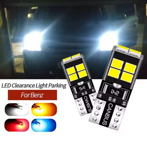 2x T10 W5W CANBUS LED Side Parking Lights Marker Lamps Bulb For Benz E200L E260L E300L E320L E320 E4