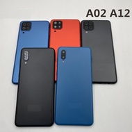 For Samsung Galaxy A02 A025 A12 A125 2020 Back Battery Cover Rear Door Housing Glass with lens Panel