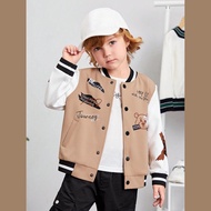 Unisex Kids Varsity Baseball Jacket (1 year - 18 years) INITIAL Embroidery B (CUSTOMIZED LETTERS) Em