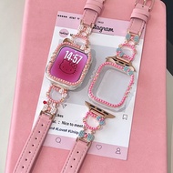 Cute Kiitty Strap Case Compatible for A-pple Watch Strap Series10 9 8 7654 se, ultra2 40 41 42 44 46