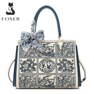FOXER Brand Women Shoulder Bag Leather Crossbody Bag Ladies Top-handle Bags with Adjustable Strap
