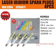 NGK 6994 IZFR6K11 Laser Iridium Spark Plug For Honda Civic FD CR-V Stream RN Accord Odyssey