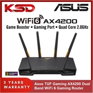 Asus TUF Gaming AX4200 Dual Band WiFi 6 Gaming Router with Mobile Game Mode AiMesh WiFi AiProtection