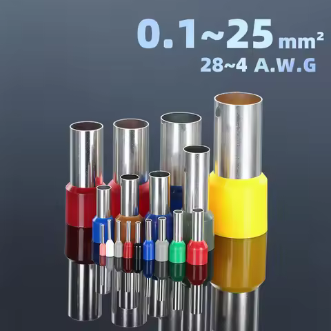 E0308 E0508 E6012 Insulated Cord End Terminal Block Wire Ferrules Cold Pressing Pin Connector Pure C