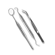 Dental Examination Instruments Sets for Dental Student / Dentist / Mouth Mirror / Tweezer / Scaler /