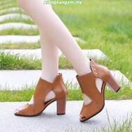 [Plus Size 42] Women Elegant Kasut Perempuan Heels Sandals Plus Size 42