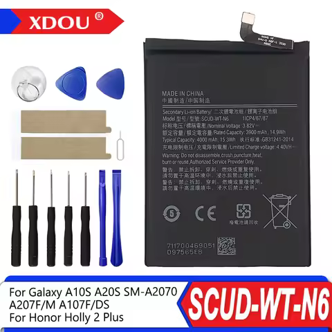 Brand New SCUD-WT-N6 4000mAh Battery For Samsung Galaxy A10S A20S SM-A2070 A207F/M A107F/DS For Hono
