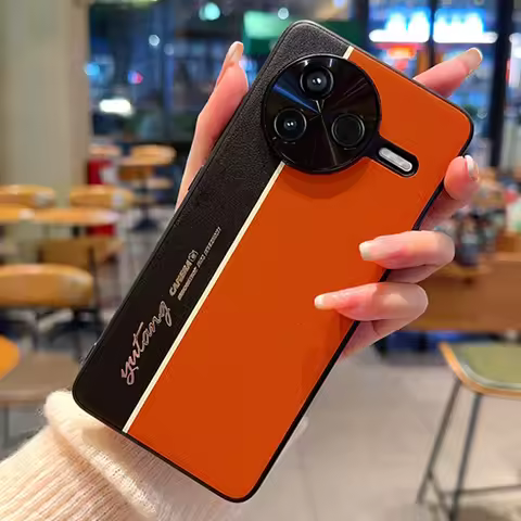 For For POCO F7 Ultra F7 Pro Redmi K80 Pro K80 Case Luxury Leather Texture Fluorescence Color Blocki