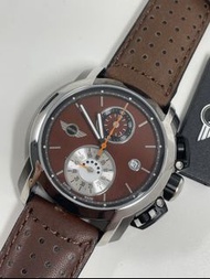 🌟Mini Cooper STEEL Men Watch MINI38 BRAND NEW 全新  Battery Watch 石英手錶 43.5mm brown dial  swiss made c