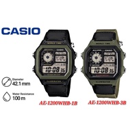 Casio Original AE-1200WHB-1B / AE-1200WHB-3B Digital Unisex Cloth Band