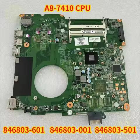 DAU99VMB6A0 846803-601 846803-001 846803-501 For HP Pavilion 15-F Laptop Motherboard A8-7410 CPU Mai